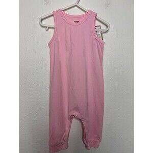 Minizone Baby Girls 6-12 Months Romper Jumpsuit Pink Sleeveless Stretchy NWT